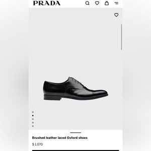 Brand New Black Men’s Prada Oxford Loafers